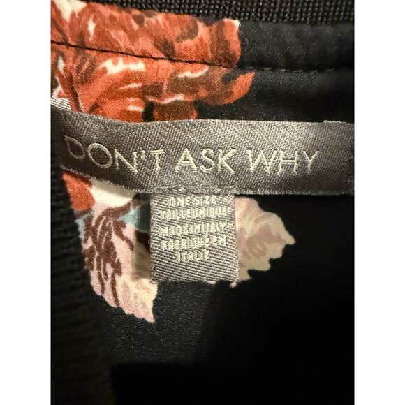 American Eagle Women's M Boho Satin Floral Zip Front Bomber Jacket Retro Italy - Picture 5 of 11